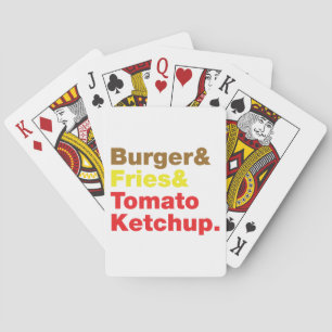 Burger & Fries & Tomato Ketchup. Speelkaarten