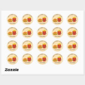 Burger Fries Valentijn Stickers - Schattigee Kinde (Vel)