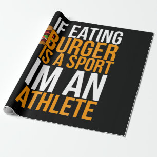 Burger Hamburger BBQ Humor Funny Pun Gift Idea Cadeaupapier