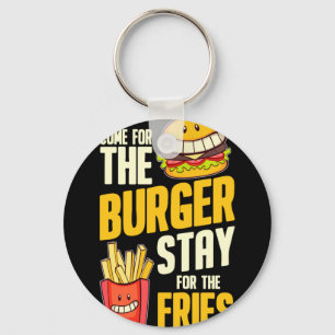 Burger hamburger bbq vlees - cheeseburger sleutelhanger