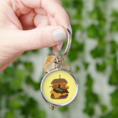 Burger Hamburger Burger Love Illustration Sleutelhanger (Hand)