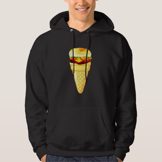 Burger Ice Cream Fast Food and Ice Cream Collectio Hoodie (Voorkant)