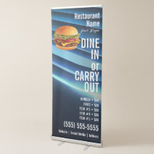 Burger intrekbare banner