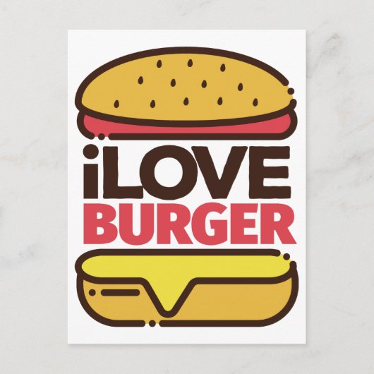 Burger Lover briefkaart (Voorkant)