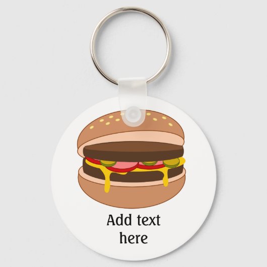 Burger Lover - Deze afbeelding aanpassen Sleutelhanger (Voorkant)