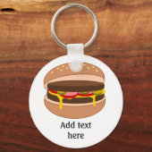 Burger Lover - Deze afbeelding aanpassen Sleutelhanger (Voorkant)