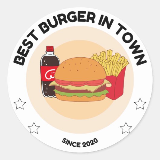 Burger Lover Restaurant Sticker (Voorkant)