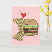 Burger Loves Fries Kaart (Gele Bloem)