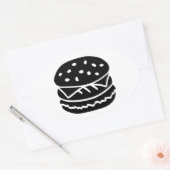Burger Ovale Sticker (Envelop)