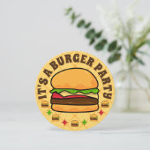 Burger Party Anniversaire Invitation (Debout devant)