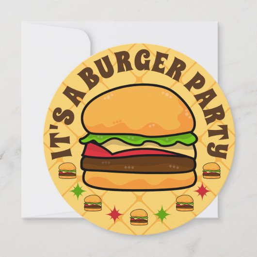 Burger Party Anniversaire Invitation (Devant)