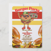 Burger Party Themed Invitation (Devant)
