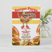 Burger Party Themed Invitation (Debout devant)