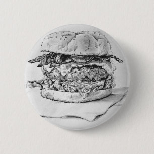 Burger Pin Ronde Button 5,7 Cm