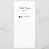 Burger Restaurant/Food truck Menu Kaart (Achterkant)