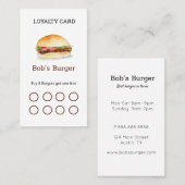 Burger restaurant Loyalty visitekaartje (Voorkant / Achterkant)
