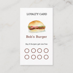 Burger restaurant Loyalty visitekaartje