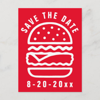 Burger simple Enregistrer la carte postale Date