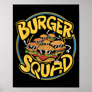 Burger Squad Grappig Cheeseburger Lover Food Hambu Poster