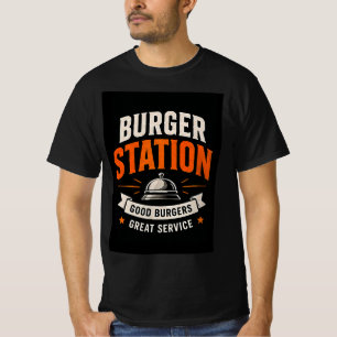 🍔 Burger Station Restaurant Kookploeg 🍟 T-shirt