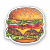 burger sticker (Voorkant)