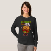 Burger Time Flipping Burgers T-shirt (Voorkant volledig)
