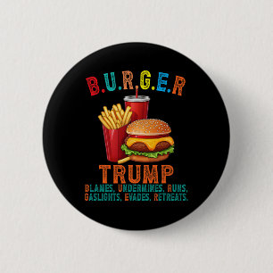 Burger Trump Beschuldigt Ondermijnt Loopt Rond Lig Ronde Button 5,7 Cm