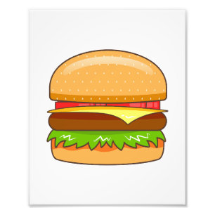 Burger Vector Illustratie Foto Afdruk