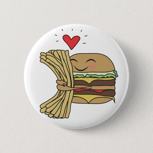 Burger verliest frons ronde button 5,7 cm (Voorkant)