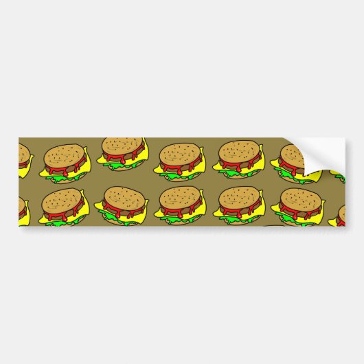 Burger Wallpaper Bumpersticker (Voorkant)