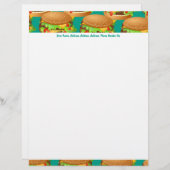 Burger Wallpaper, Burger Wallpaper, Jouw naam, ... Gepersonaliseerd Briefhoofd (Voorkant / Achterkant)