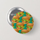 Burger Wallpaper Ronde Button 5,7 Cm (Voorkant /achterkant)
