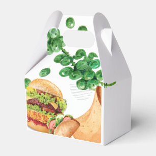 Burger & Wrap Fusion Food Illustratie Bedankdoosjes