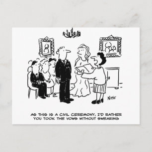 Burgerbruiloft bij een Kantoor van de griffie Briefkaart