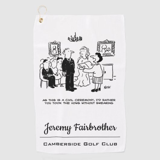 Burgerbruiloft bij een Kantoor van de griffie Golfhanddoek (Voorkant)