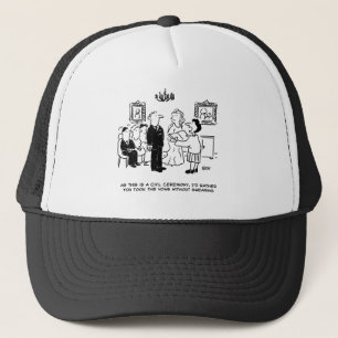 Burgerbruiloft bij een Kantoor van de griffie Trucker Pet