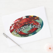 Burgerkrab van Maryland Ovale Sticker (Envelop)