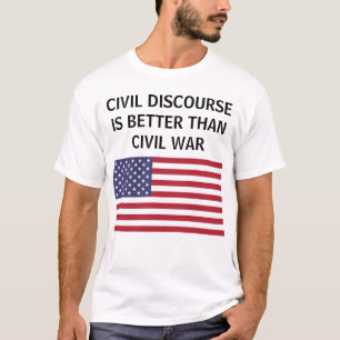 Burgerlijk discours beter dan oorlog VS vlag t-shi T-shirt