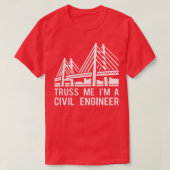 Burgerlijk ingenieur Bridge Design Engineering T-shirt (Design voorkant)