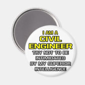 Burgerlijk ingenieur.. Superieure intelligentie Magneet (Voorkant / Achterkant)