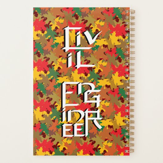 Burgerlijk Ingenieur Wit Karakter Planner (Achterkant)