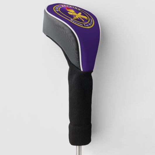 Burgerlijke zaken golfheadcover (Schuin)