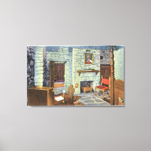 Burgeroorlog 18 Pounders en Barbette Canvas Afdruk (Voorkant)