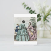 Burgeroorlog Antebellum Mode Damesdoorn Briefkaart (Staand voorkant)