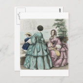 Burgeroorlog Antebellum Mode Damesdoorn Briefkaart (Voorkant / Achterkant)