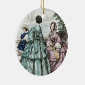 Burgeroorlog Antebellum Mode Damesdoorn Keramisch Ornament (Rechts)