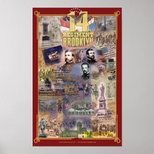 Burgeroorlog Brooklyn 14e Regiment Poster (Voorkant)