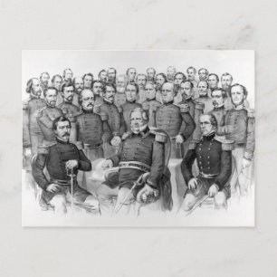 Burgeroorlog Generaals van de Unie briefkaarten