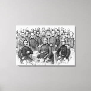 "Burgeroorlog generaals van de Unie" gewikkeld doe Canvas Afdruk