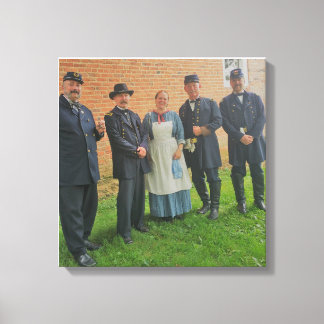 Burgeroorlog Generals en Burgeroorlog Verpleegster Canvas Afdruk
